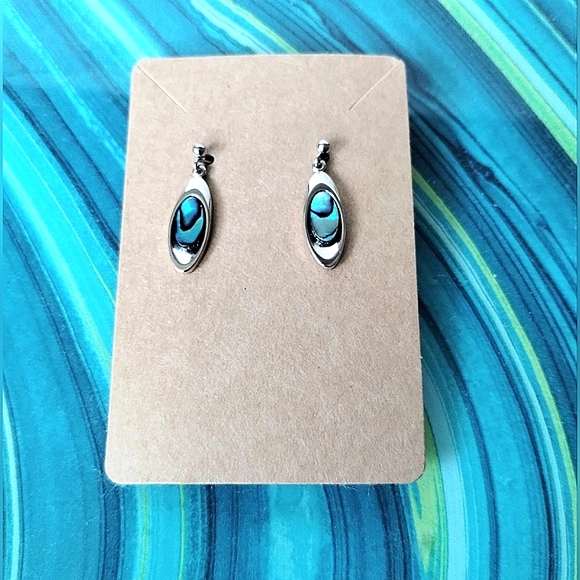 Abalone Dangle Earrings - Picture 1 of 6